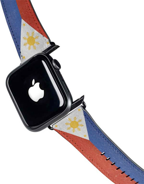 Philippines Flag Distressed Apple Watch Band 38-40mm