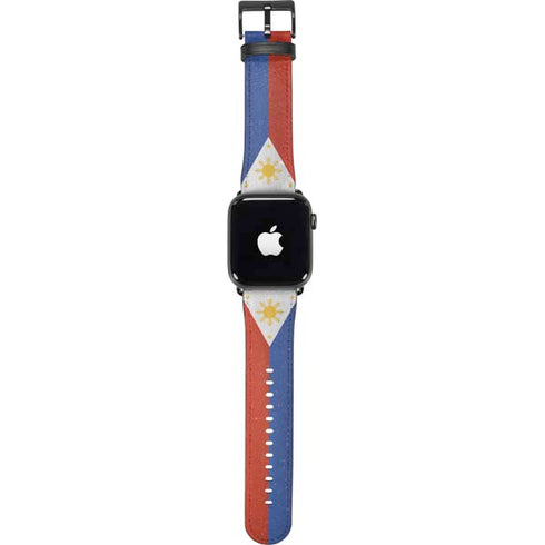 Philippines Flag Distressed Apple Watch Band 38-40mm