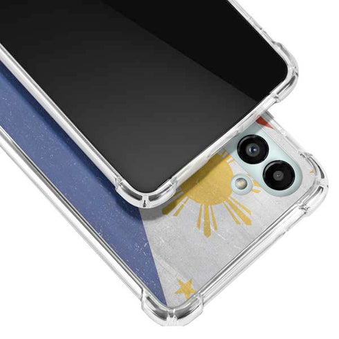 Philippines Flag Distressed Galaxy A13 5G Clear Case