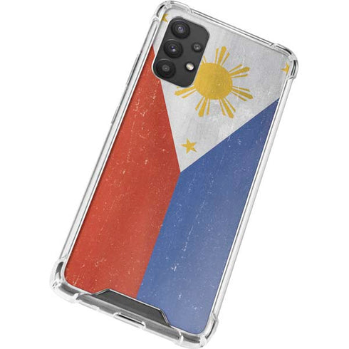 Philippines Flag Distressed Galaxy A32 5G Clear Case