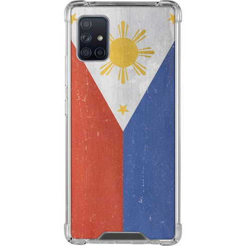 Philippines Flag Distressed Galaxy A51 5G Clear Case