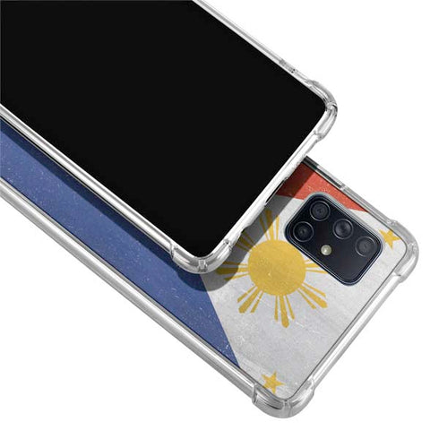 Philippines Flag Distressed Galaxy A51 5G Clear Case