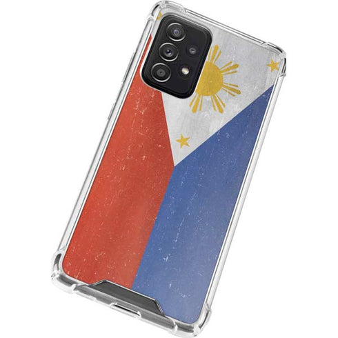 Philippines Flag Distressed Galaxy A52 5G Clear Case
