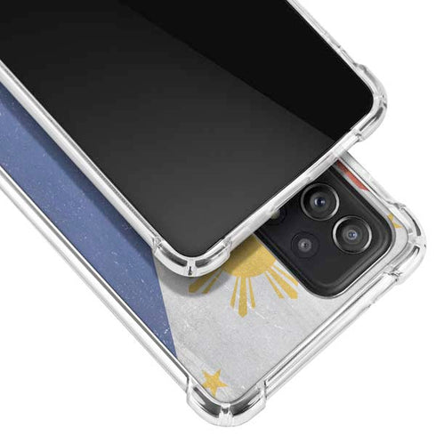 Philippines Flag Distressed Galaxy A52 5G Clear Case