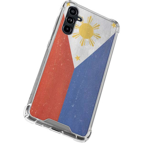Philippines Flag Distressed Galaxy A54 5G Clear Case