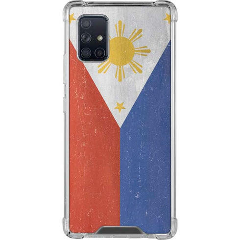 Philippines Flag Distressed Galaxy A71 5G Clear Case