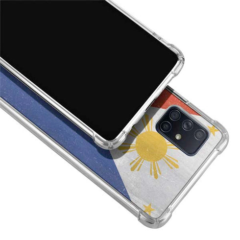 Philippines Flag Distressed Galaxy A71 5G Clear Case