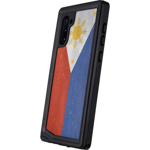 Philippines Flag Distressed Galaxy Note 10 Waterproof Case