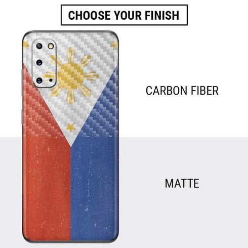 Philippines Flag Distressed Galaxy S20 Skin