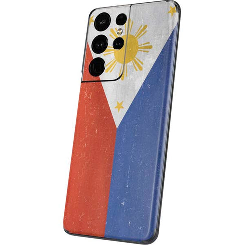 Philippines Flag Distressed Galaxy S21 Ultra 5G Skin