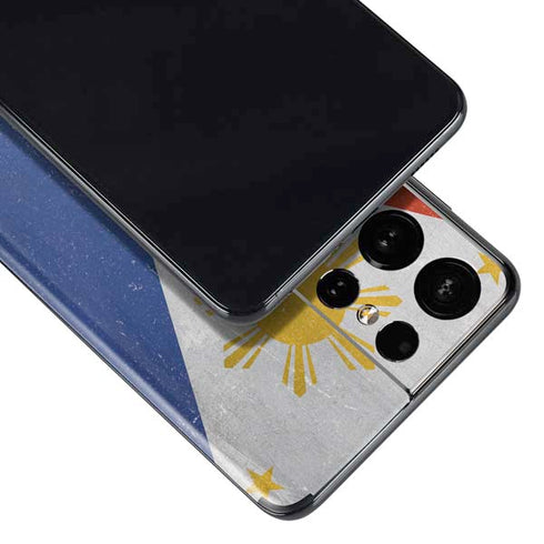 Philippines Flag Distressed Galaxy S21 Ultra 5G Skin