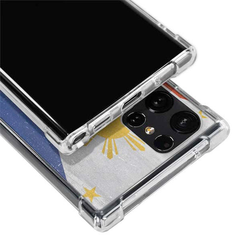 Philippines Flag Distressed Galaxy S22 Ultra Clear Case