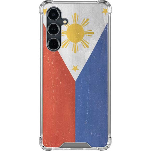 Philippines Flag Distressed Galaxy S23 FE Clear Case
