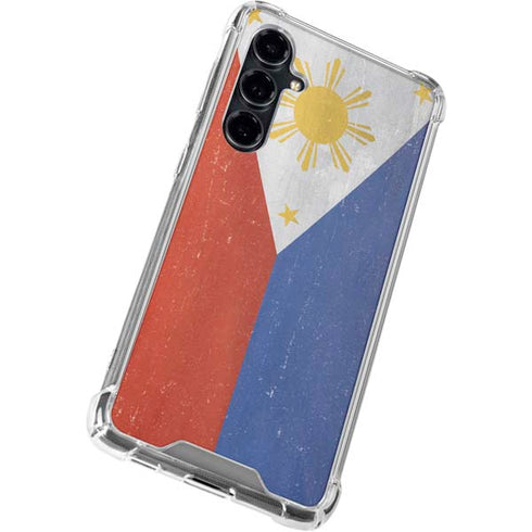 Philippines Flag Distressed Galaxy S23 FE Clear Case