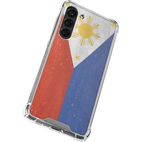 Philippines Flag Distressed Galaxy S23 Plus Clear Case