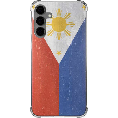 Philippines Flag Distressed Galaxy S24 Plus Clear Case