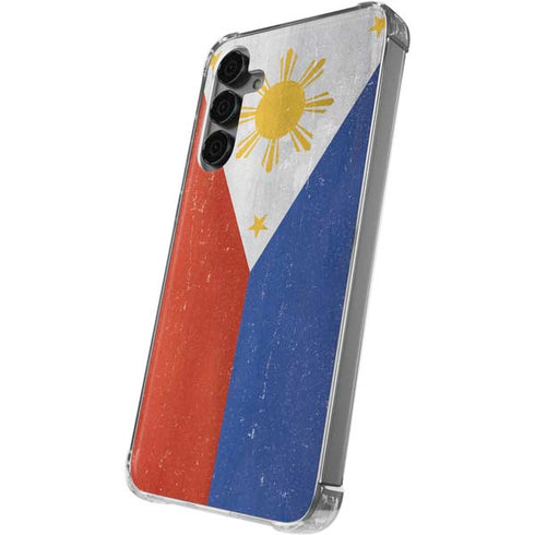 Philippines Flag Distressed Galaxy S24 Plus Clear Case