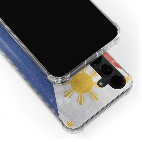 Philippines Flag Distressed Galaxy S24 Plus Clear Case