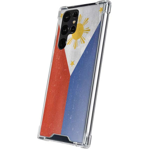 Philippines Flag Distressed Galaxy S24 Ultra Clear Case