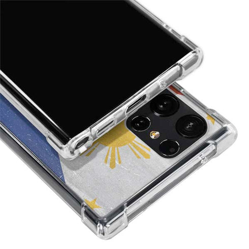 Philippines Flag Distressed Galaxy S24 Ultra Clear Case