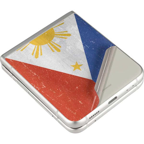 Philippines Flag Distressed Galaxy Z Flip3 5G Skin