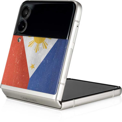 Philippines Flag Distressed Galaxy Z Flip3 5G Skin