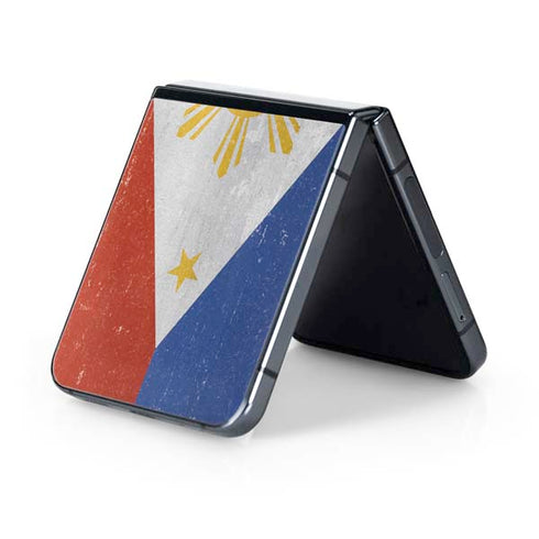 Philippines Flag Distressed Galaxy Z Flip5 5G Skin