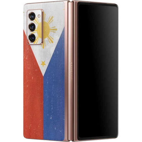 Philippines Flag Distressed Galaxy Z Fold2 5G Skin