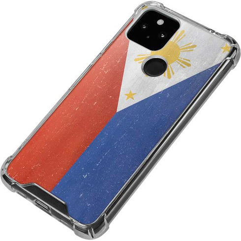 Philippines Flag Distressed Google Pixel 4a 5G Clear Case