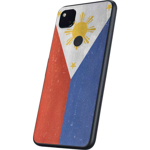 Philippines Flag Distressed Google Pixel 4a Skin