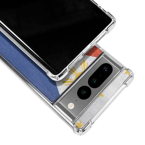 Philippines Flag Distressed Google Pixel 7 Pro Clear Case