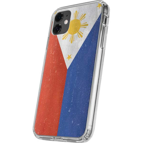 Philippines Flag Distressed iPhone 11 Clear Case