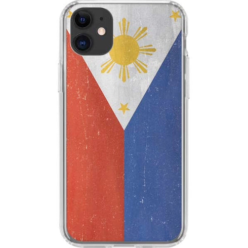Philippines Flag Distressed iPhone 11 Clear Case