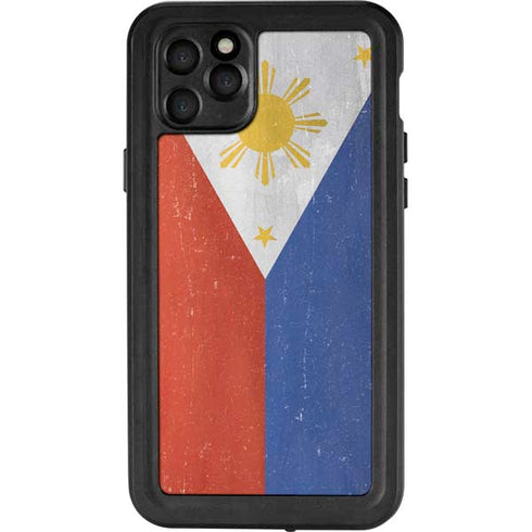 Philippines Flag Distressed iPhone 11 Pro Max Waterproof Case