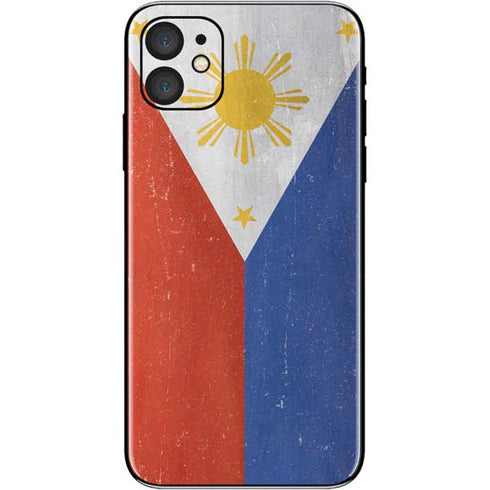 Philippines Flag Distressed iPhone 11 Skin