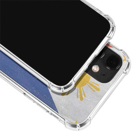 Philippines Flag Distressed iPhone 12 Clear Case
