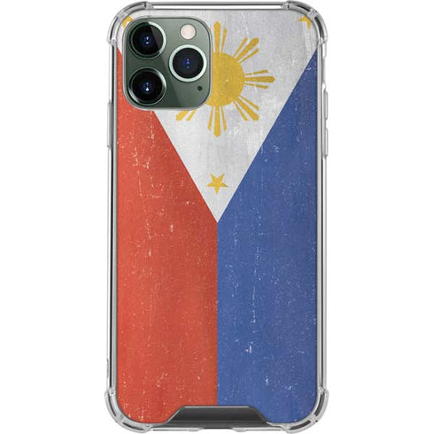 Philippines Flag Distressed iPhone 12 Pro Clear Case