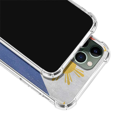 Philippines Flag Distressed iPhone 12 Pro Clear Case