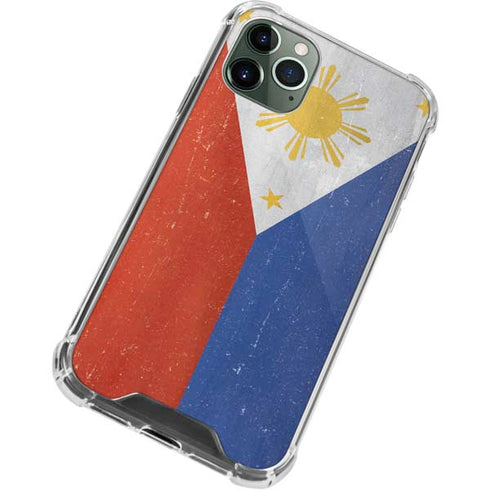 Philippines Flag Distressed iPhone 12 Pro Clear Case