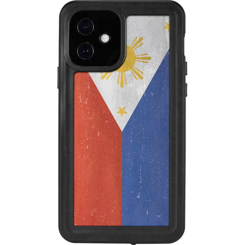 Philippines Flag Distressed iPhone 12 Waterproof Case