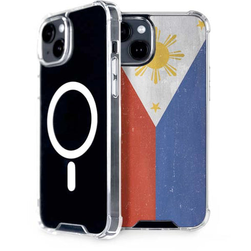 Philippines Flag Distressed iPhone 13 MagSafe Case