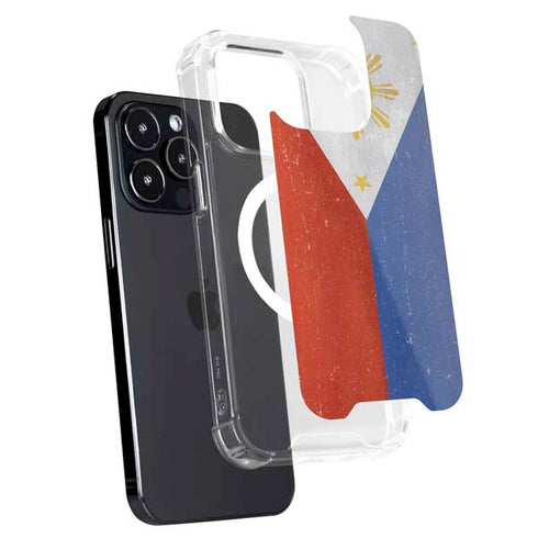 Philippines Flag Distressed iPhone 13 Pro MagSafe Case