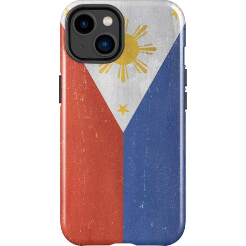 Philippines Flag Distressed iPhone 15 Plus Impact Case