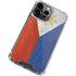 Philippines Flag Distressed iPhone 14 Pro Clear Case