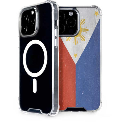 Philippines Flag Distressed iPhone 15 Pro Max MagSafe Case