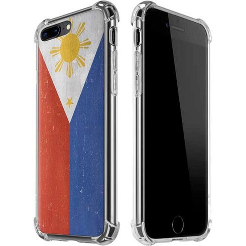 Philippines Flag Distressed iPhone 7/8 Plus Clear Case