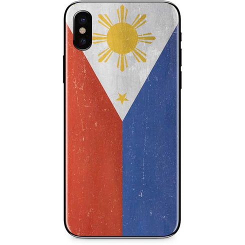 Philippines Flag Distressed iPhone X Skin