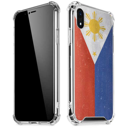 Philippines Flag Distressed iPhone XR Clear Case