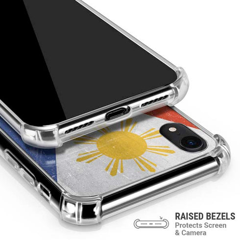 Philippines Flag Distressed iPhone XR Clear Case