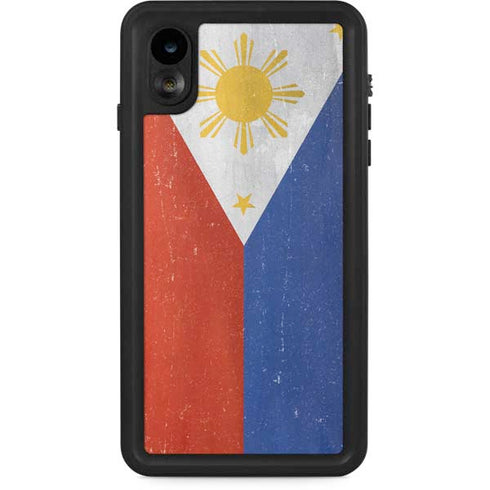Philippines Flag Distressed iPhone XR Waterproof Case